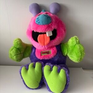 VTG ZUGly Hug a Monster 1980s Plush Toy Stuffed Animal 16"‎ Orange Tongue